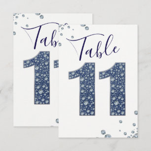 Denim & Diamonds Glitzer Funkeln Tischnummer 11
