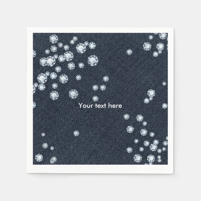 Denim & Diamonds Party Dinner Cocktail Napkins Serviette (Vorderseite)