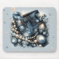 Denim Diamonds & Pearls Jeans Bling