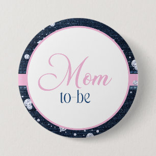 Denim & Diamonds werdende Mutter Button