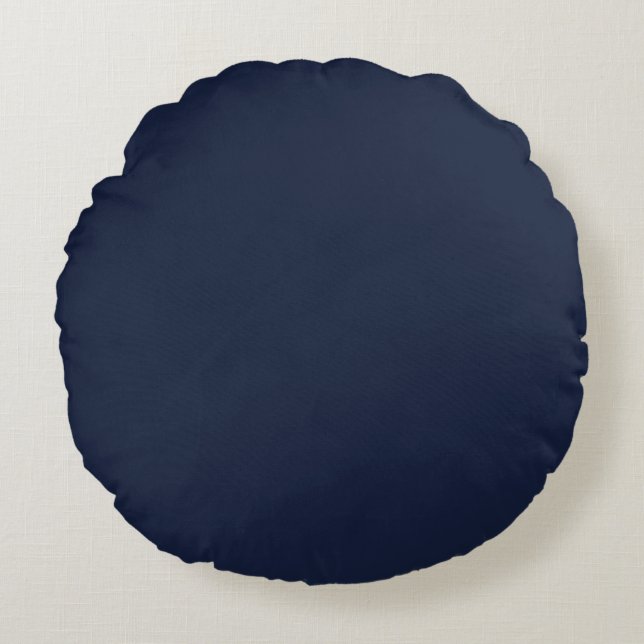 Denim einfarbig einfarbig rundes kissen (Vorderseite)