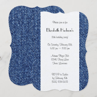 Denim Fabric, Denim Texture, Blue Denim, Birthday Einladung