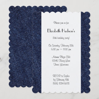 Denim Fabric, Denim Texture, Blue Denim, Birthday Einladung
