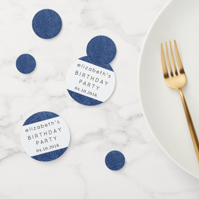 Denim Fabric, Denim Texture, Blue Denim, Birthday Konfetti (Gruppe)