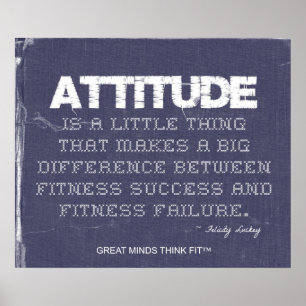 Denim Fitness mit Attitude Poster