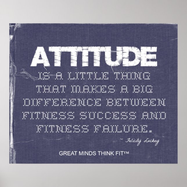 Denim Fitness mit Attitude Poster (Vorne)