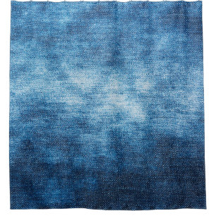 Denim getragen Textur für Hintergrund. Jeans Duschvorhang