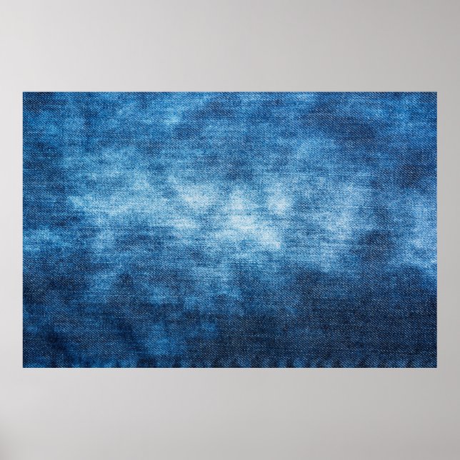 Denim getragen Textur für Hintergrund. Jeans Poster