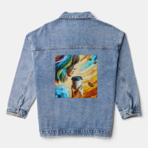 Denim-Jacke — Coffee Breeze Art