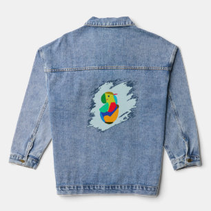Denim Jacke mit Design auf der Rückseite