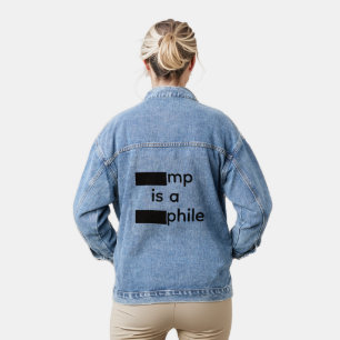 Denim-Jacke mit geschwärzten Stellen Jeansjacke
