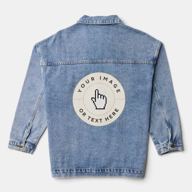 Denim Jacket - Benutzerdefiniert (Bild/Text hinzuf Jeansjacke (Rückseite)