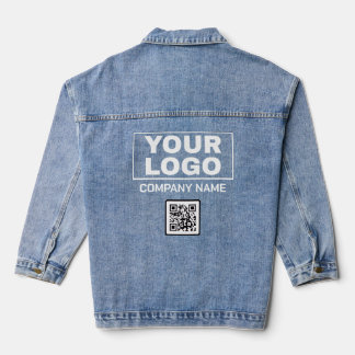 Denim Jacket Featuring Company Name and Logo Jeansjacke