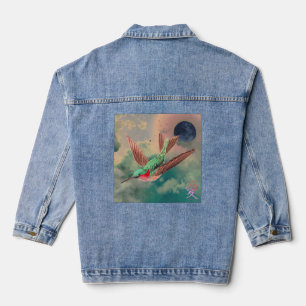 DENIM JACKET HUMMINGBIRD MIT NIGHT SKK BLACK MOON JEANSJACKE