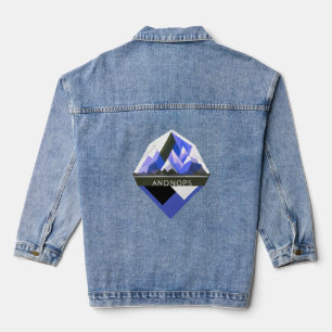 Denim Jacket Jean Jacket Farbiges Design D Jeansjacke