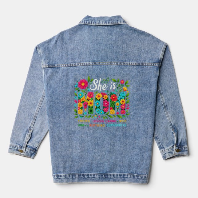 Denim Jacket mit ihr ist Mama Jeansjacke (Rückseite)