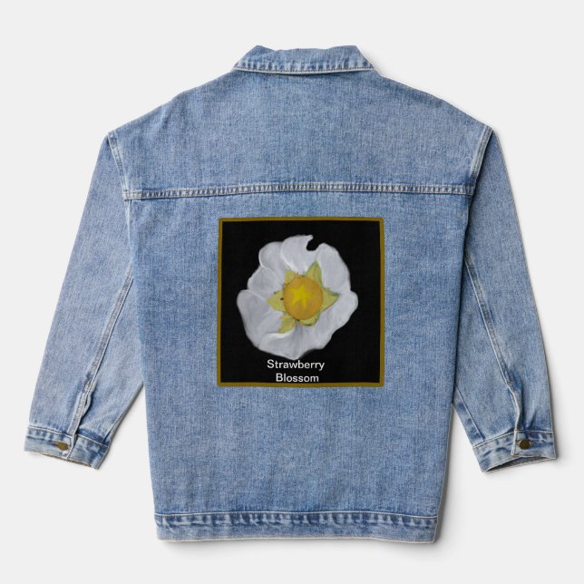 Denim Jacket Strawberry Blossom Jeansjacke (Rückseite)