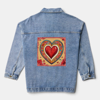 Denim Jacket, Traditioneller Tinte: Kunst am Stoff Jeansjacke