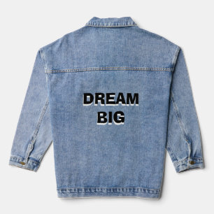 Denim Jacket Traum große Motivation Zitate Jeansjacke