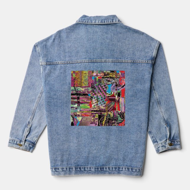 Denim Jacket – Urban Fractals Jeansjacke (Rückseite)