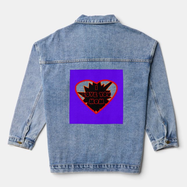 Denim Jacket von Gibney The MUSEUM Zazzle Jeansjacke (Rückseite)