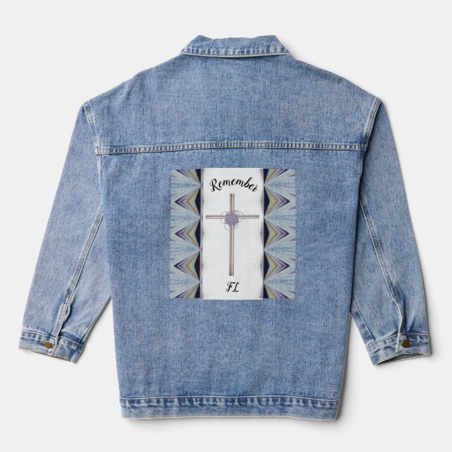Denim Jacket, was Jesus für dich getan hat Jeansjacke (Rückseite)