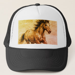 Denim Jacket , wildes Pferd Truckerkappe