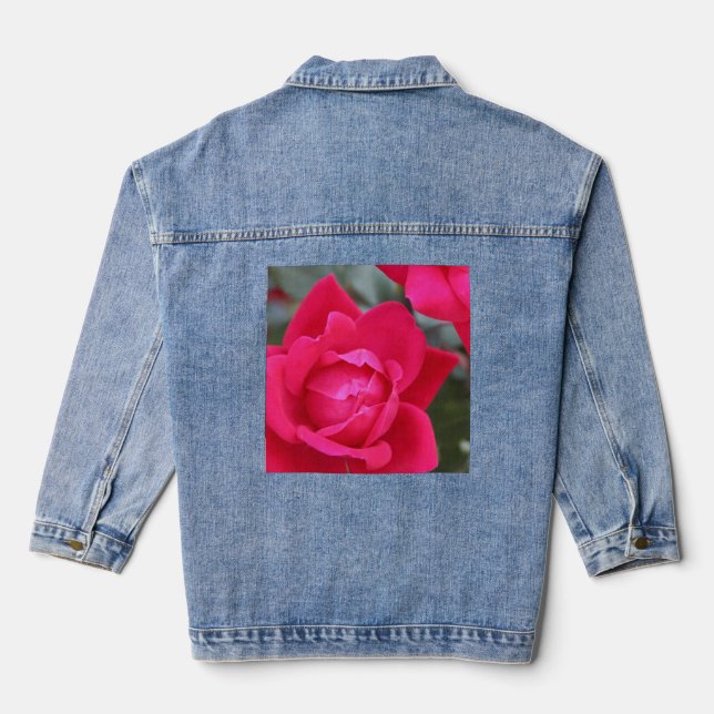 Denim Jacket WITH ROSE DESIGN Jeansjacke (Rückseite)