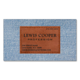Denim Jean Clair Eleganz Minimalist Magnetische Visitenkarte