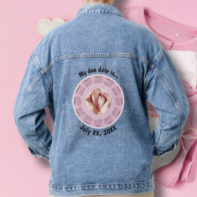 Denim Jean Jacket Pregnancy Due Date Jeansjacke (Von Creator hochgeladen)