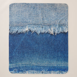 Denim Jeans Hintergrund. Denim-Rippstoff mit b Sherpadecke