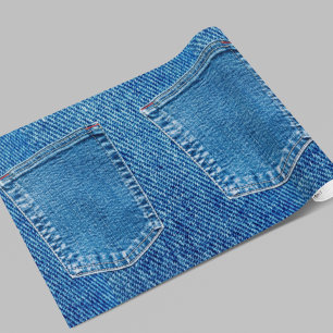Denim Jeans Pocket Rustikal Country Western Geschenkpapier
