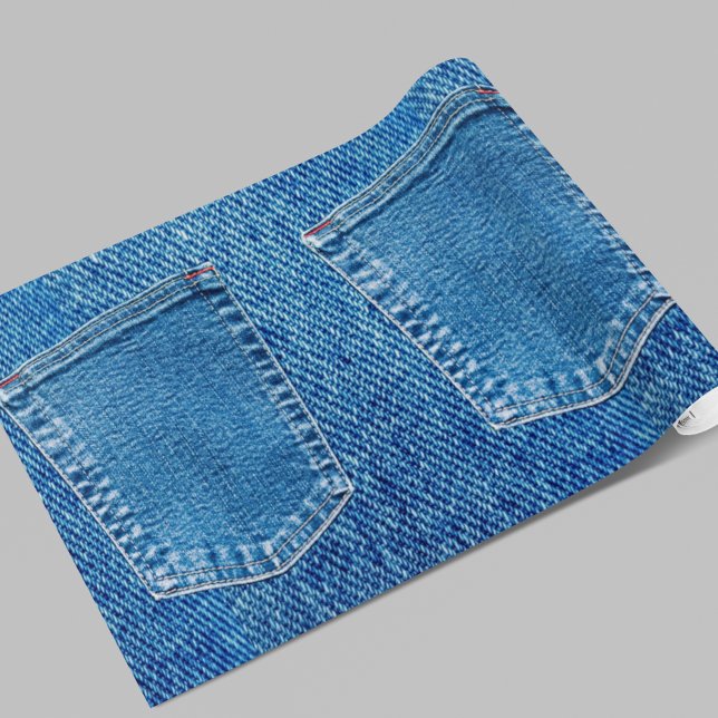 Denim Jeans Pocket Rustikal Country Western Geschenkpapier (Von Creator hochgeladen)