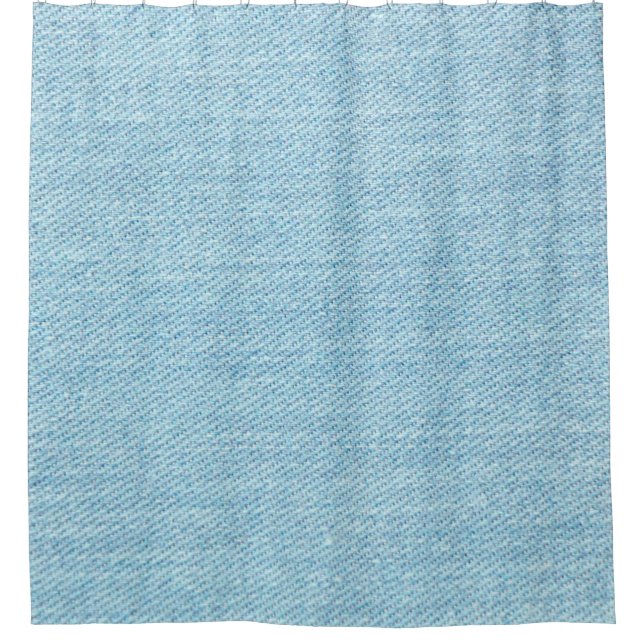 Denim Jeans Stoff Textur Duschvorhang (Vorderseite)