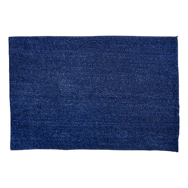 Denim Jeans Stoff: texturierter Hintergrund. Kissenbezug (Vorderseite)