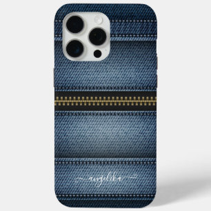 Denim Jeans Style Stitches und Zipper Case-Mate iPhone Hülle
