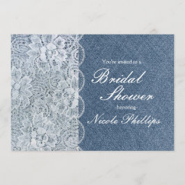 Denim & Lace Rustic Brautparty Party Einladung