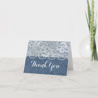 Denim & Lace Rustic Vielen Dank Falten Karte