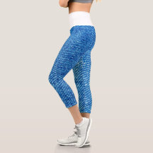 Denim Leggings Waist Woman