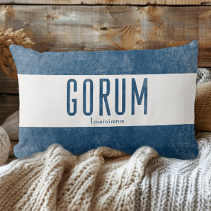 Denim-Look Gorum Louisiana State Lendenkissen