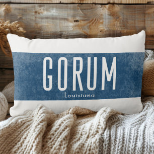 Denim-Look Gorum Louisiana State Lendenkissen