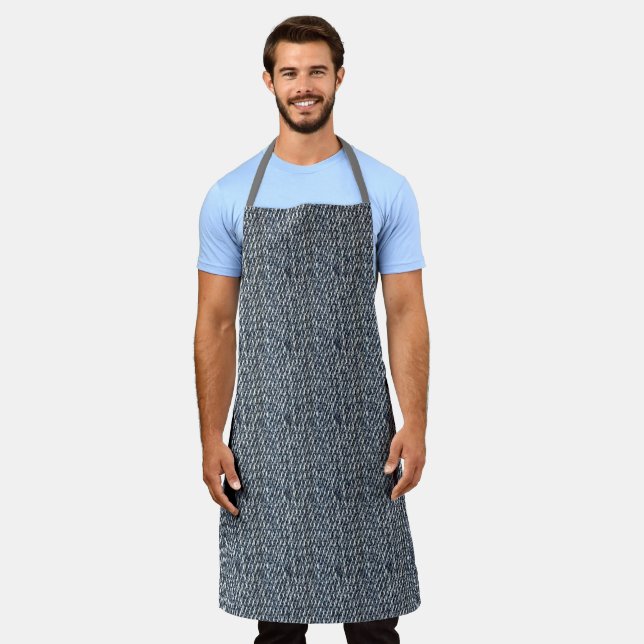 Denim Look Schürze (Getragen)