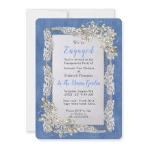 Denim mit Cream Blume Lace and Pearls