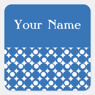 Denim Mod Ball Design @ Emporio Moffa mit Namen Quadratischer Aufkleber