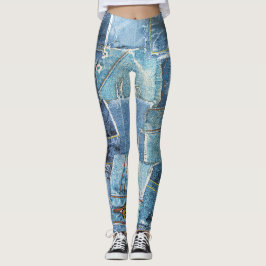 Denim-Muster Leggings