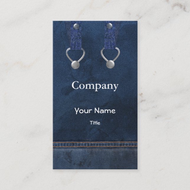 denim overs Business Cards Visitenkarte (Vorderseite)