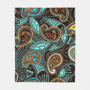 Denim Paisley: Nahtlose Jeans Texturmuster Fleecedecke