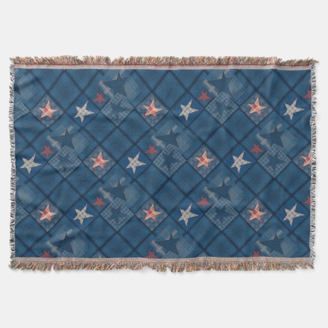 Denim Patchwork Decke (Vorderseite)