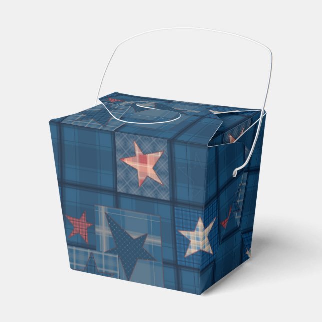 Denim Patchwork Geschenkschachtel (Vorderseite)