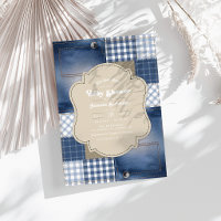 Denim Patchwork Rustic Chic Blue Jean Baby Shower